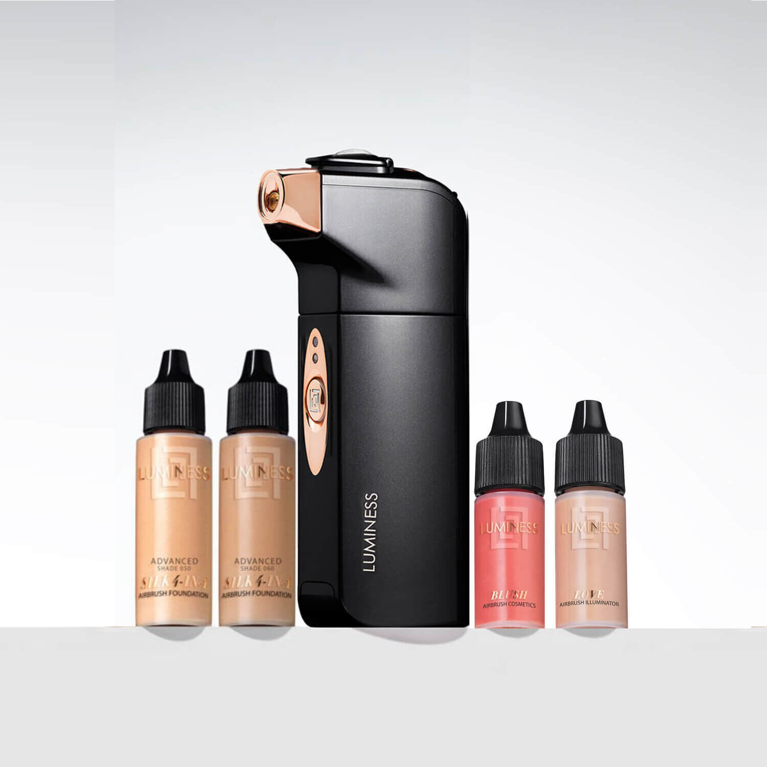 LUMINESS Airbrush Silk 4-in-1 Foundation Makeup Starter Kit: 2 Airbrush  Foundations, High-Coverage Concealer, and an All-in-One Foundation 