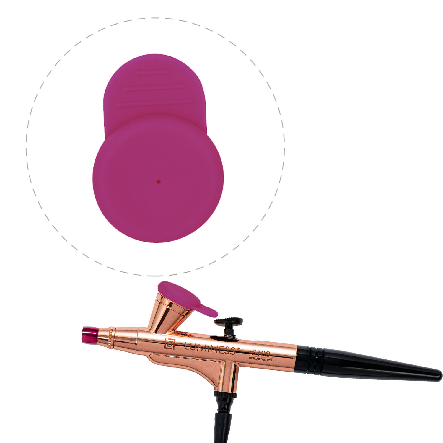 Luminess Air Airbrush Makeup Legend Aqua System&Pink Tip No Drip Stylus 5pc  Fair