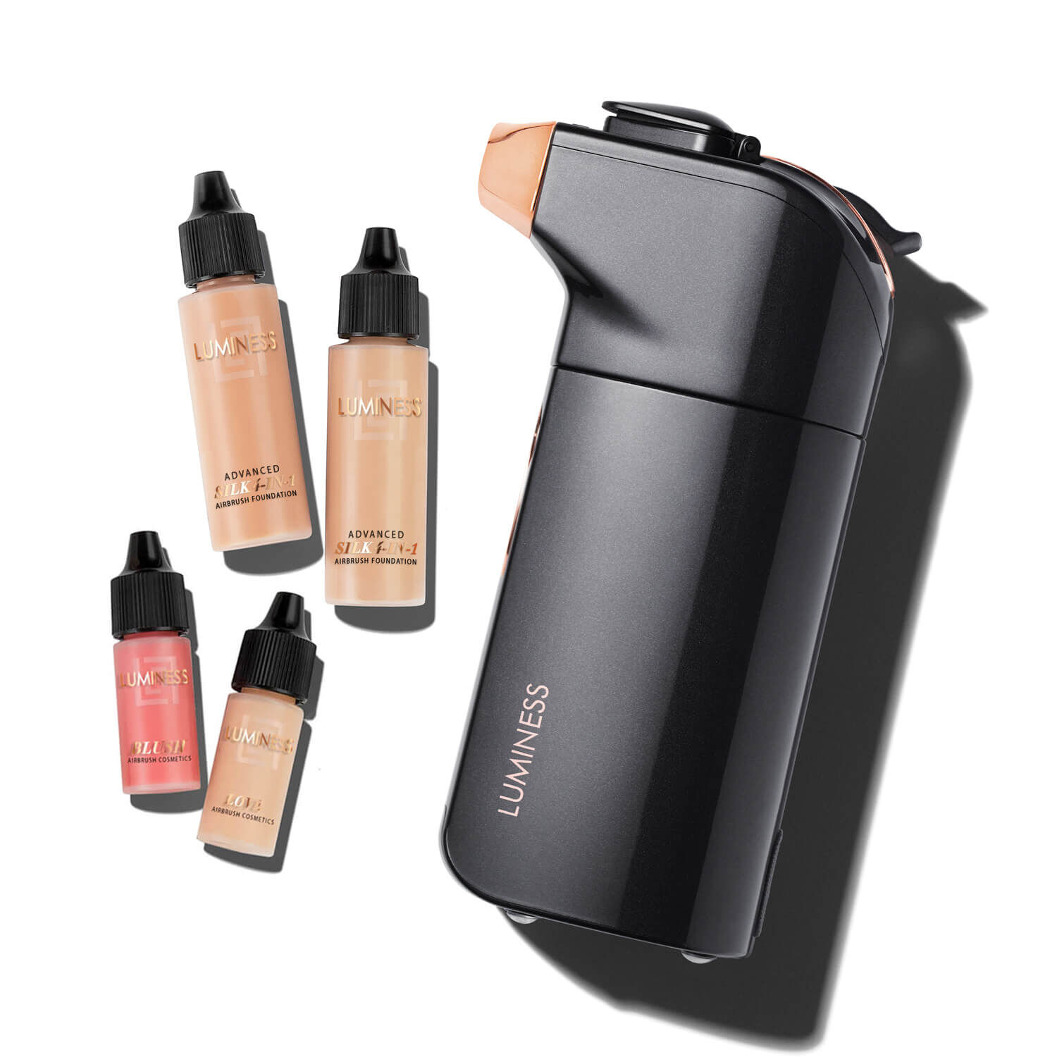 LUMINESS Breeze 2 Airbrush Makeup System - Rechargeable Airbrush Kit with  Two-Speed Setting - Cordless Spray-On Makeup Airbrush Kit - Portable Makeup
